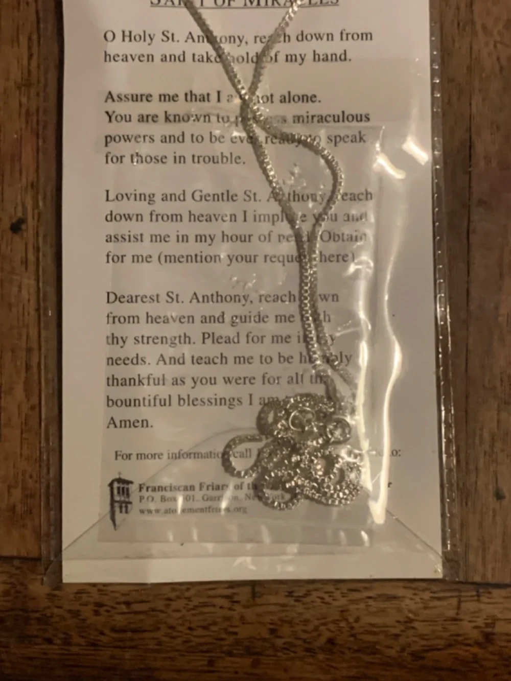 Silver Tone Saint Medal Necklace - Religious Devotional Pendant in Silver